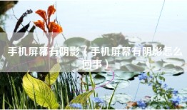 手机屏幕有阴影（手机屏幕有阴影怎么回事）