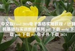 中文版Excel 2016电子表格实用教程／计算机基础与实训教材系列 pdf 下载 mobi 下载 pub 下载 txt 电子书 下载 2024