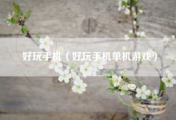 好玩手机（好玩手机单机游戏）