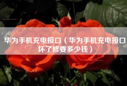 华为手机充电接口（华为手机充电接口坏了修要多少钱）