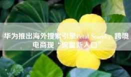 华为推出海外搜索引擎Petal Search，跨境电商现“流量新入口”