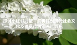 探讨小红书力量，解析其对现代社会文化及消费行为的深远影响