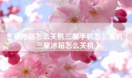 三星冰箱怎么关机三星手机怎么关机「三星冰箱怎么关机」