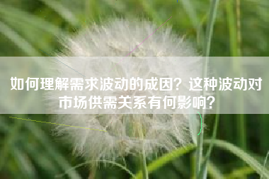 如何理解需求波动的成因？这种波动对市场供需关系有何影响？